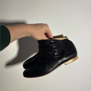 Anniel Snakeskin Leather Booties Women’s Size EU 37